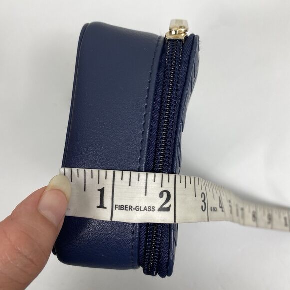 Missoni Toiletry Bag Zipper Travel Pouch Navy Blue Delta Luxe Cosmetic Organizer - Picture 9 of 9